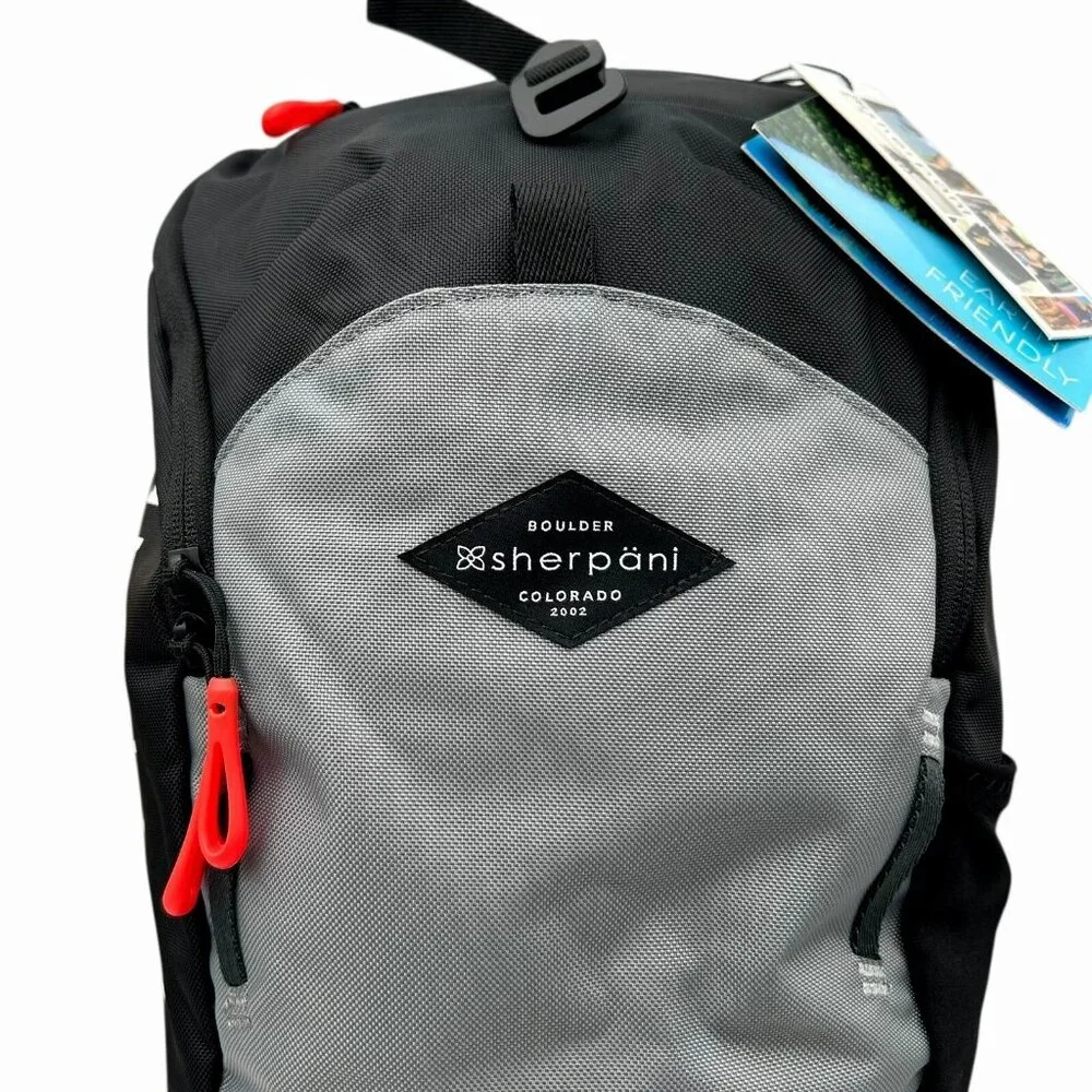 Sherpani Switch 15L Hiking Backpack Stone Black/Grey Recycled‎ Eco Travel Bag